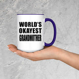 World's Okayest Grandmother - 15oz Accent Mug Purple