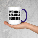 World's Greatest Boyfriend - 15oz Accent Mug Purple