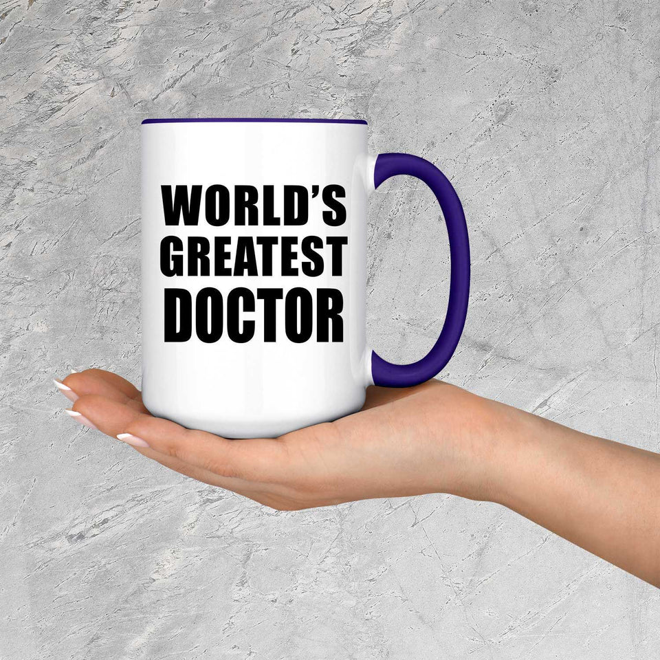 World's Greatest Doctor - 15oz Accent Mug Purple