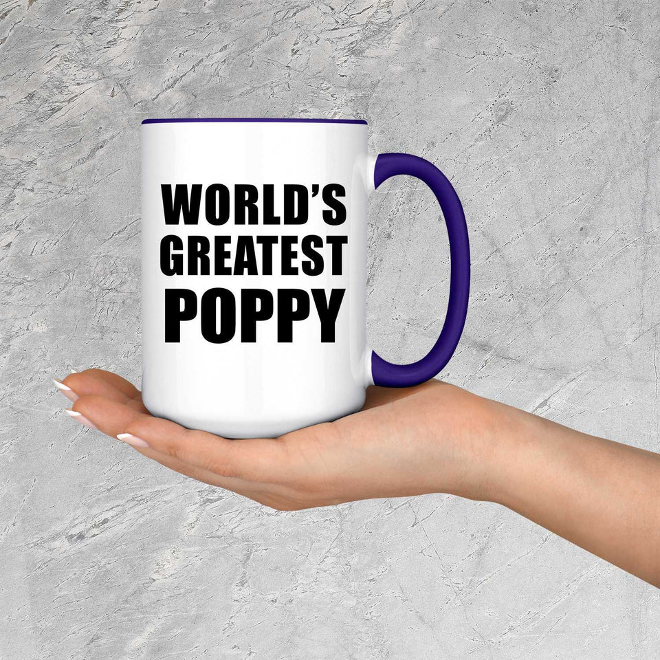 World's Greatest Poppy - 15oz Accent Mug Purple