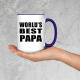 World's Best Papa (Grandpa) - 15oz Accent Mug Purple