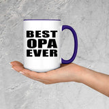 Best Opa Ever - 15oz Accent Mug Purple