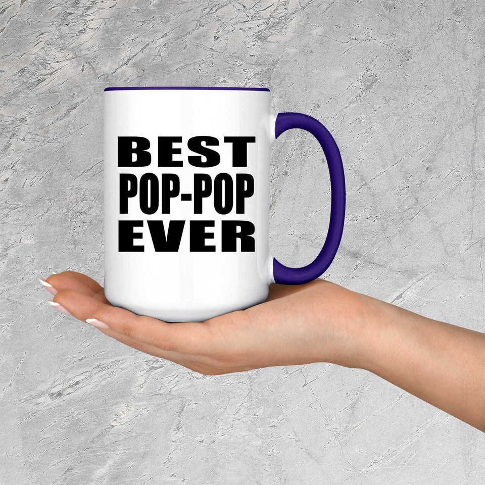 Best Pop-Pop Ever - 15oz Accent Mug Purple