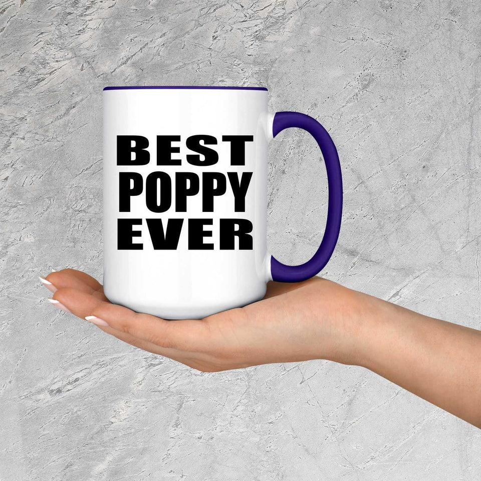Best Poppy Ever - 15oz Accent Mug Purple