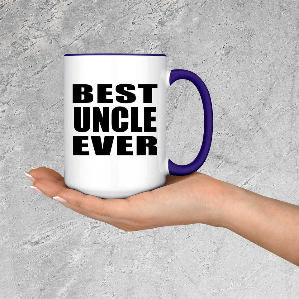 Best Uncle Ever - 15oz Accent Mug Purple