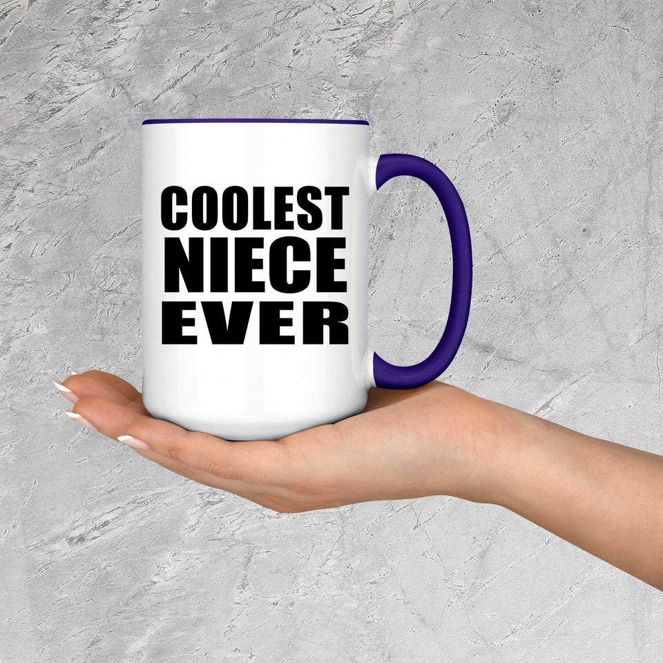 Coolest Niece Ever - 15oz Accent Mug Purple