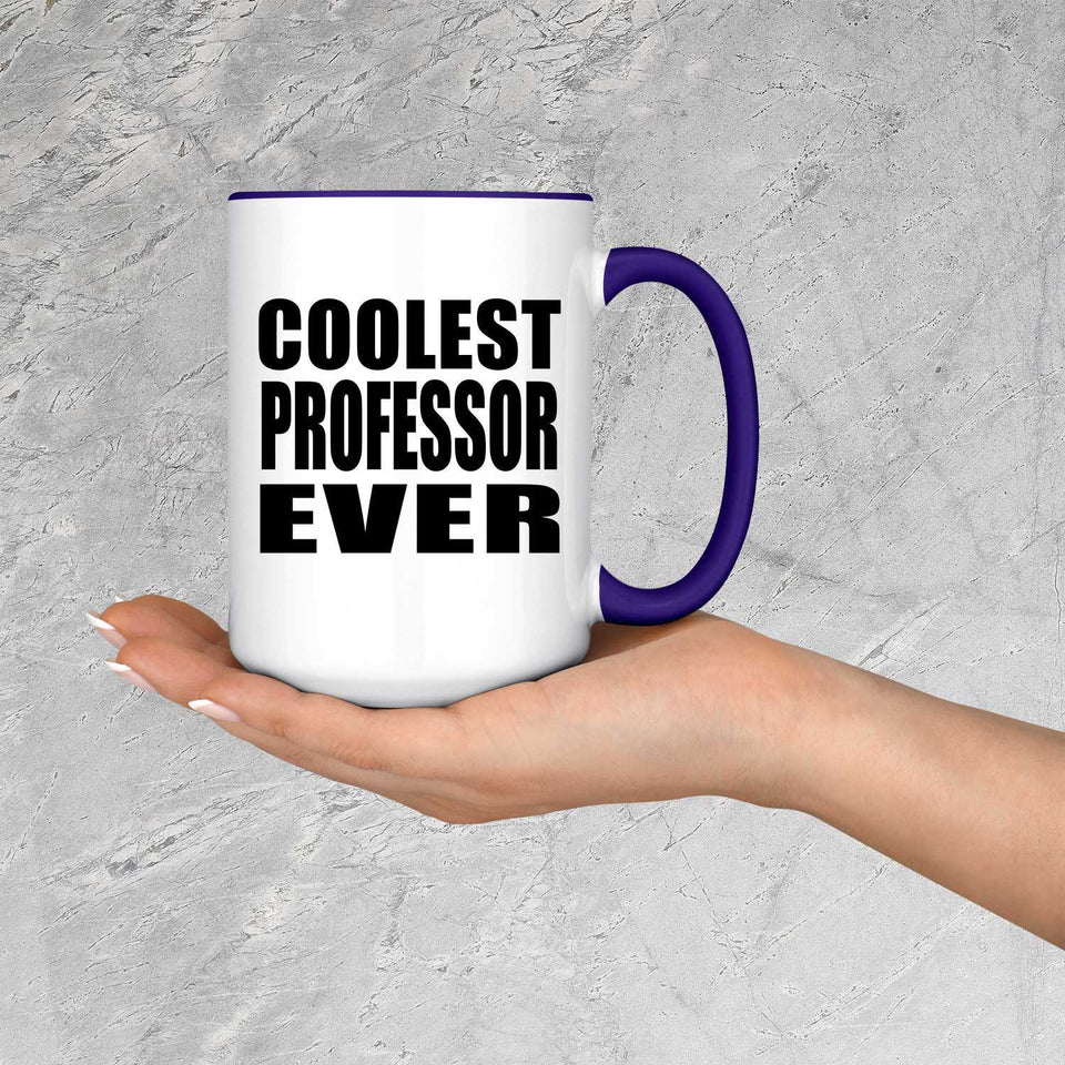 Coolest Professor Ever - 15oz Accent Mug Purple