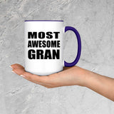 Most Awesome Gran - 15oz Accent Mug Purple