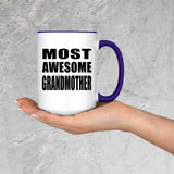 Most Awesome Grandmother - 15oz Accent Mug Purple