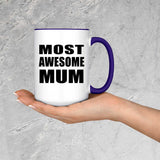 Most Awesome Mum - 15oz Accent Mug Purple