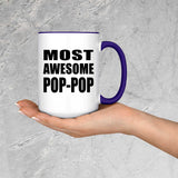 Most Awesome Pop-Pop - 15oz Accent Mug Purple