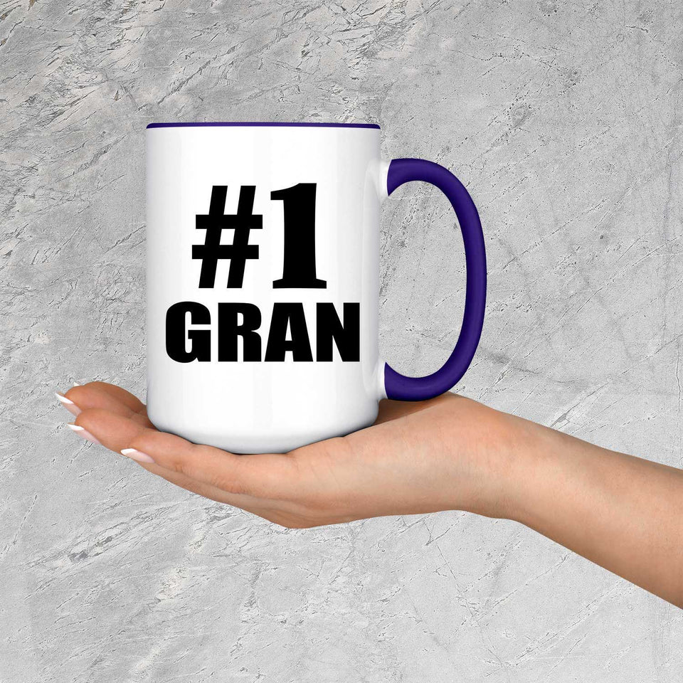 Number One #1 Gran - 15oz Accent Mug Purple