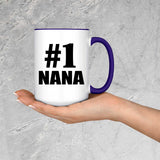 Number One #1 Nana - 15oz Accent Mug Purple