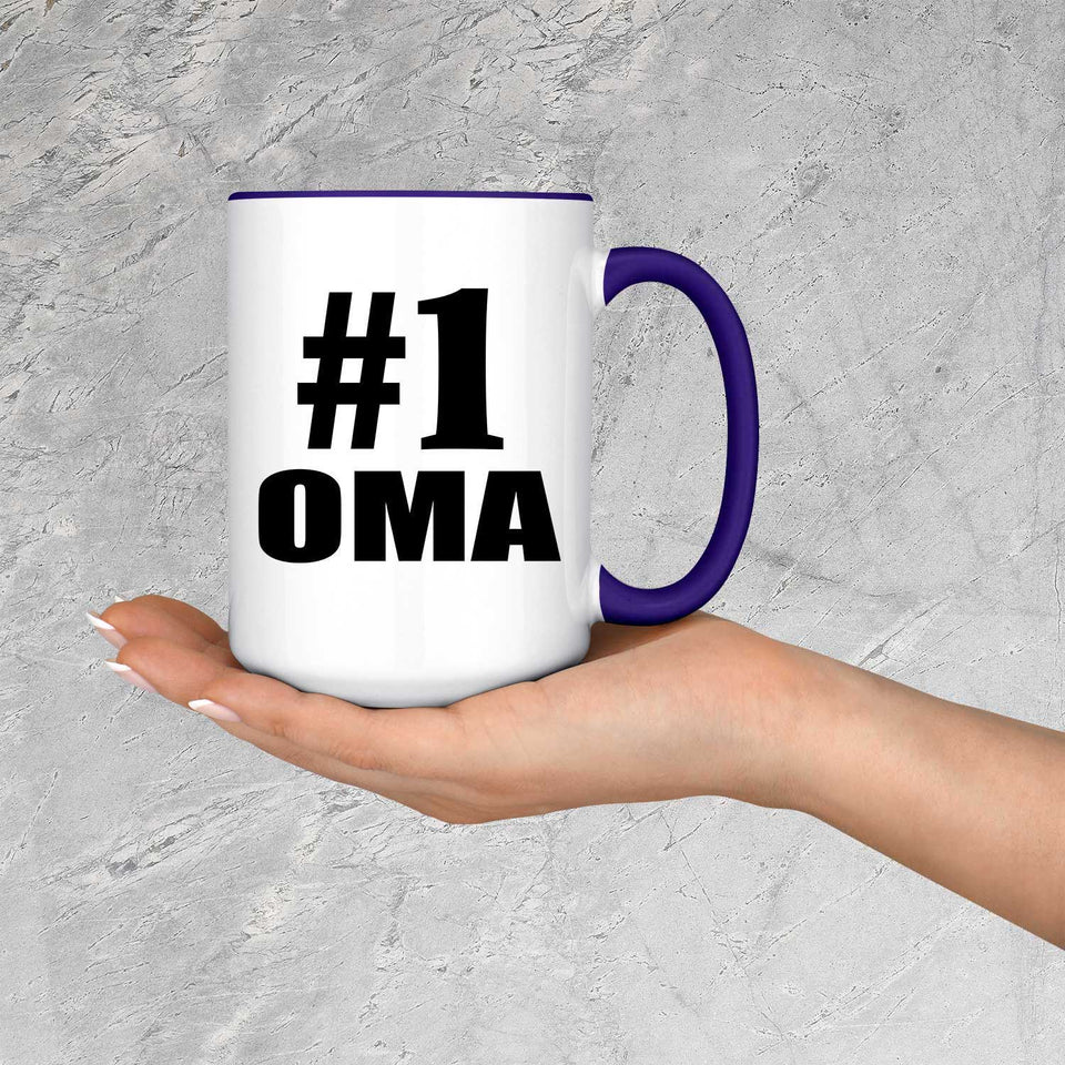 Number One #1 Oma - 15oz Accent Mug Purple