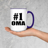 Number One #1 Oma - 15oz Accent Mug Purple
