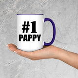 Number One #1 Pappy - 15oz Accent Mug Purple