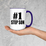 Number One #1 Step Son - 15oz Accent Mug Purple