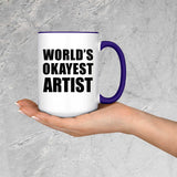 World's Okayest Artist - 15oz Accent Mug Purple