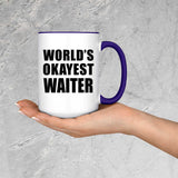 World's Okayest Waiter - 15oz Accent Mug Purple