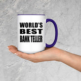 World's Best Bank Teller - 15oz Accent Mug Purple