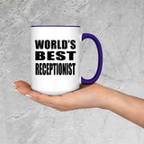 World's Best Receptionist - 15oz Accent Mug Purple