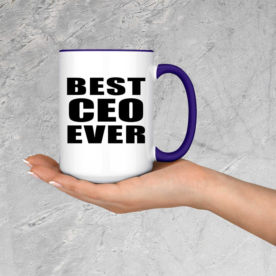Best Ceo Ever - 15oz Accent Mug Purple