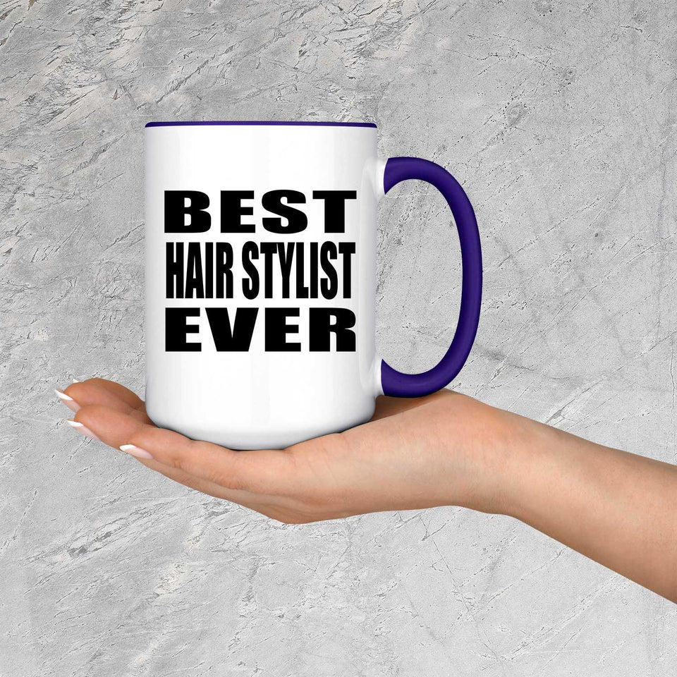 Best Hair Stylist Ever - 15oz Accent Mug Purple