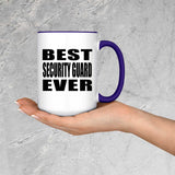 Best Security Guard Ever - 15oz Accent Mug Purple