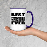 Best Statistician Ever - 15oz Accent Mug Purple