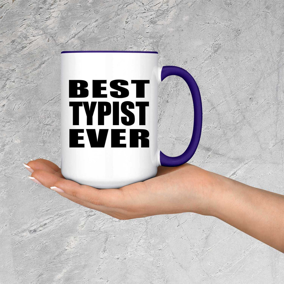 Best Typist Ever - 15oz Accent Mug Purple