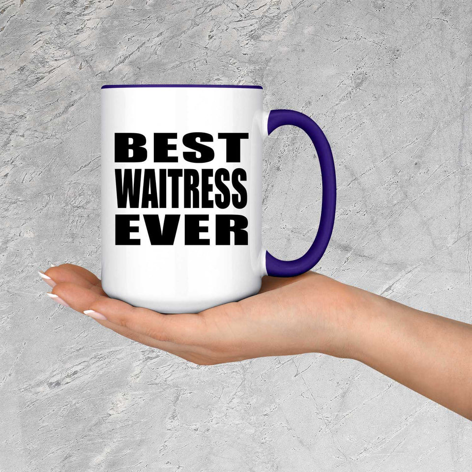 Best Waitress Ever - 15oz Accent Mug Purple