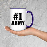Number One #1 Army - 15oz Accent Mug Purple
