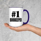 Number One #1 Bookkeeper - 15oz Accent Mug Purple