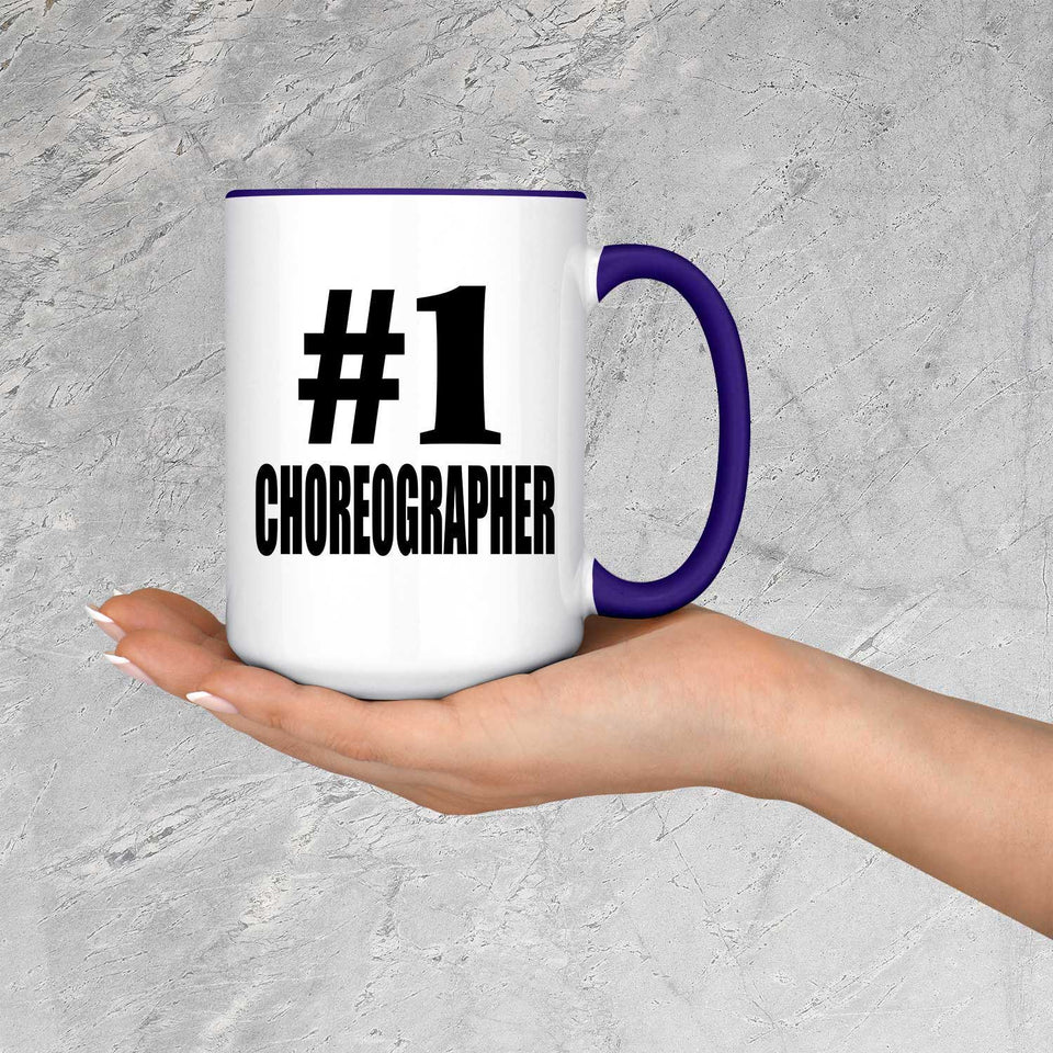 Number One #1 Choreographer - 15oz Accent Mug Purple