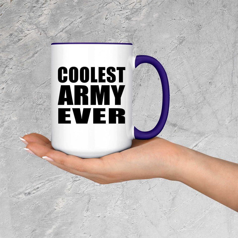 Coolest Army Ever - 15oz Accent Mug Purple