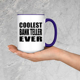 Coolest Bank Teller Ever - 15oz Accent Mug Purple