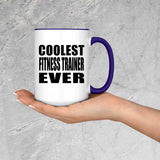 Coolest Fitness Trainer Ever - 15oz Accent Mug Purple