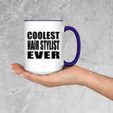 Coolest Hair Stylist Ever - 15oz Accent Mug Purple