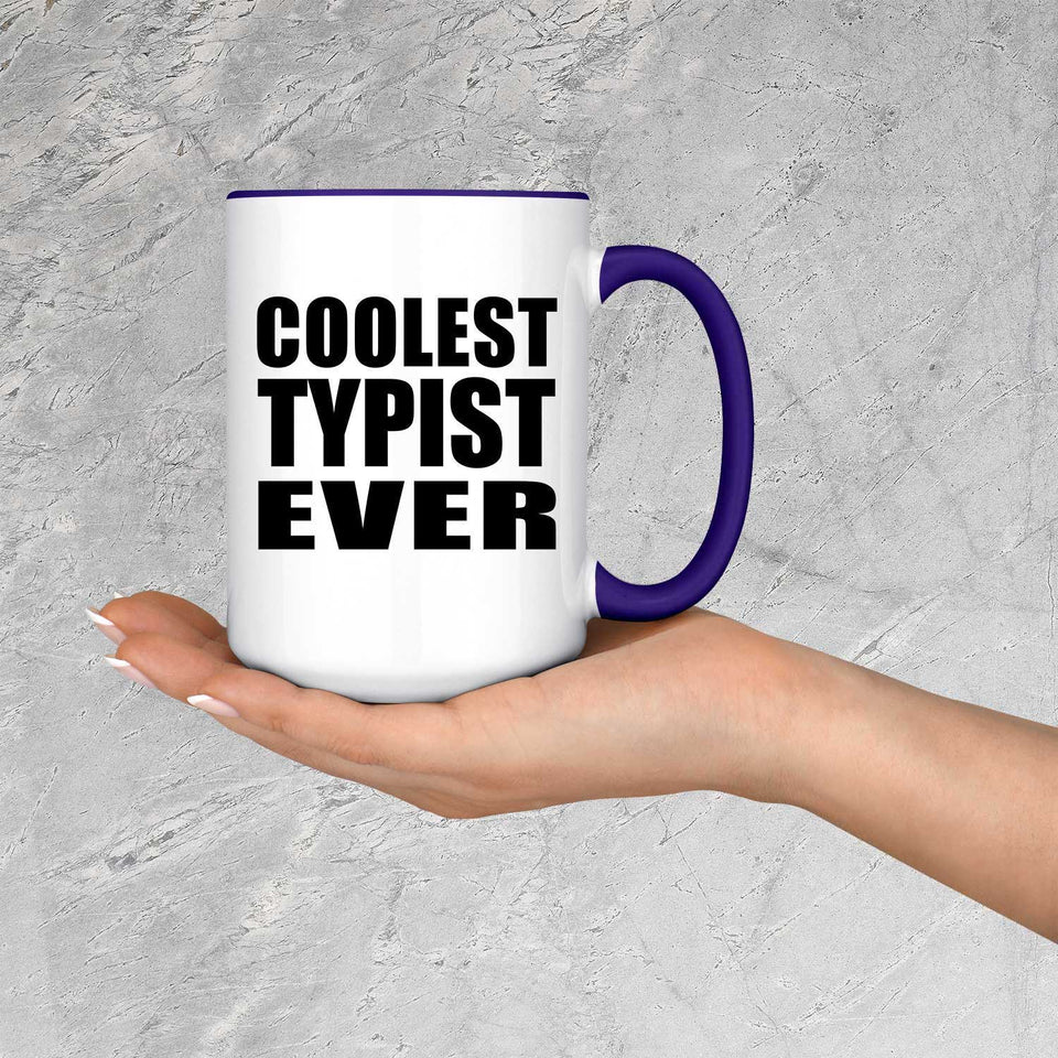 Coolest Typist Ever - 15oz Accent Mug Purple