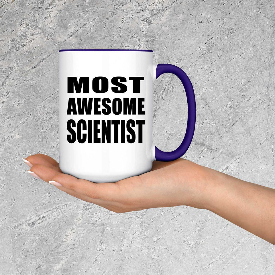 Most Awesome Scientist - 15oz Accent Mug Purple