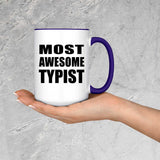 Most Awesome Typist - 15oz Accent Mug Purple