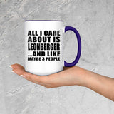 All I Care About Is Leonberger - 15oz Accent Mug Purple