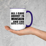 All I Care About Is Minskin - 15oz Accent Mug Purple