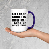 All I Care About Is Minuet Cat - 15oz Accent Mug Purple