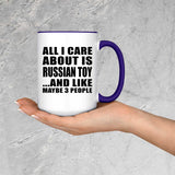 All I Care About Is Russian Toy - 15oz Accent Mug Purple