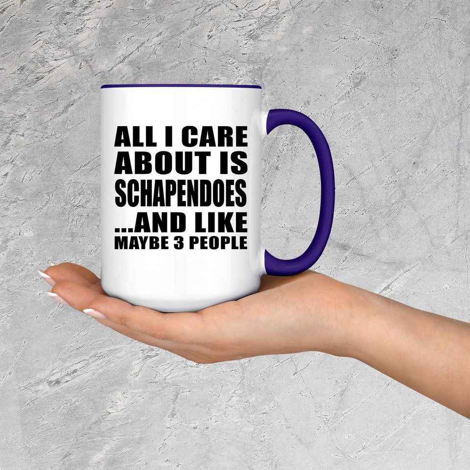 All I Care About Is Schapendoes - 15oz Accent Mug Purple