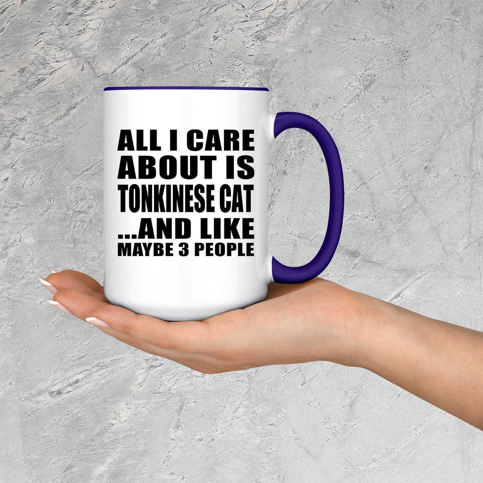 All I Care About Is Tonkinese Cat - 15oz Accent Mug Purple