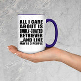 All I Care About Is Curly-Coated Retriever - 15oz Accent Mug Purple