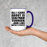 All I Care About Is Sealyham Terrier - 15oz Accent Mug Purple