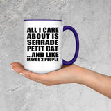All I Care About Is Serrade Petit Cat - 15oz Accent Mug Purple